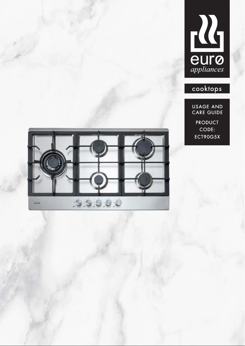 Page n°1 - Manuel utilisateur Euro Appliances ECT90G5X