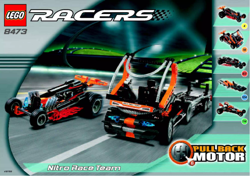 Page 1 de la notice Manuel utilisateur Lego Racers 8473