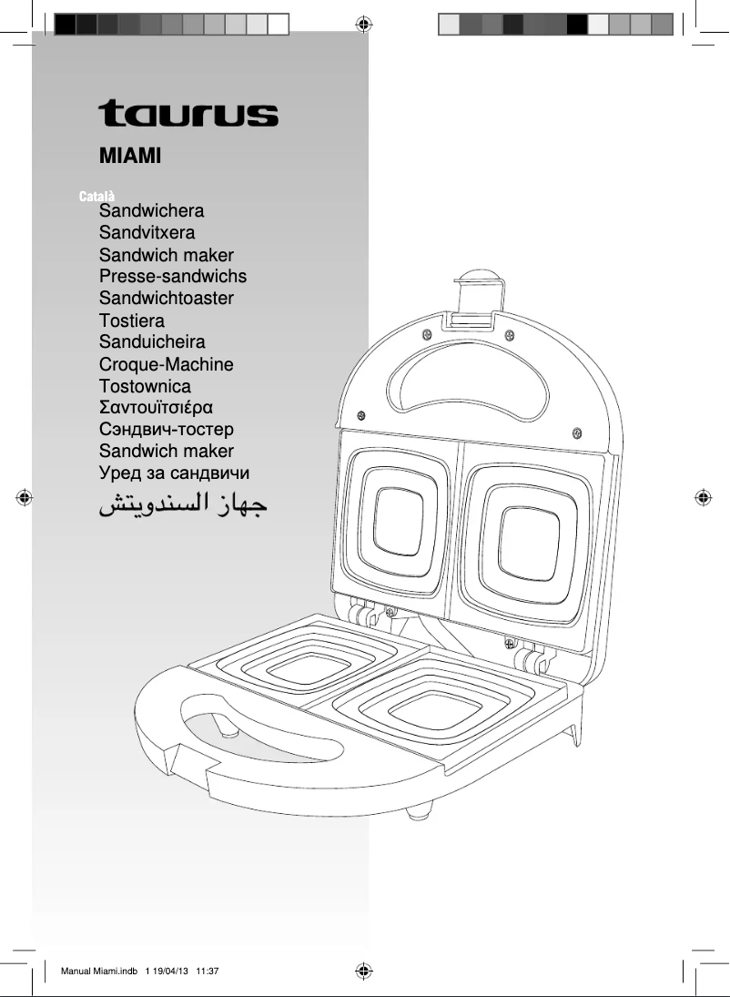 Page 1 de la notice Manuel utilisateur Taurus Miami Toast