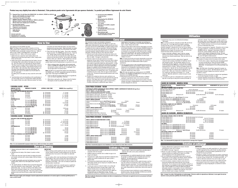 Page n°1 - Manuel utilisateur Black & Decker RC550