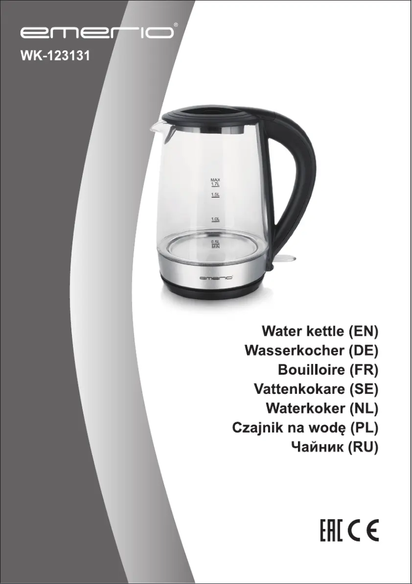 Page 1 de la notice Manuel utilisateur Emerio WK-123131