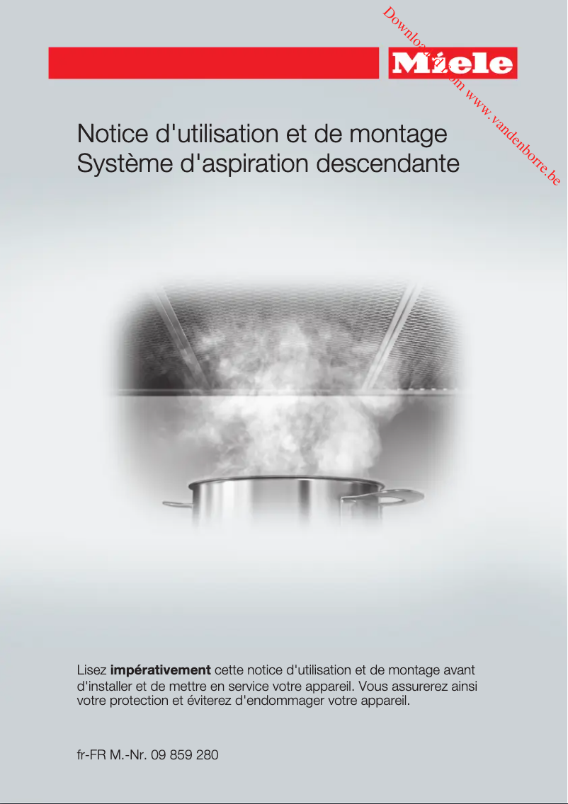 Page 1 de la notice Manuel utilisateur Miele DA 6890