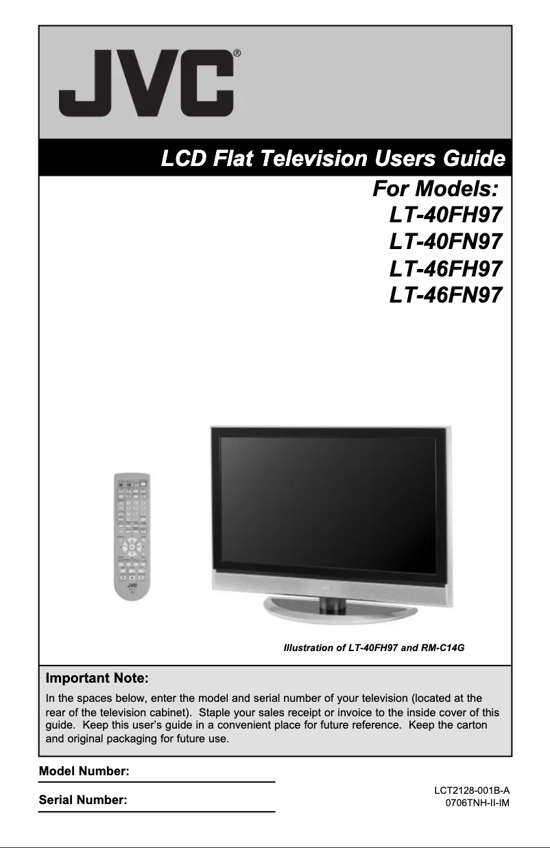 Page 1 de la notice Manuel utilisateur JVC LT-40FH97