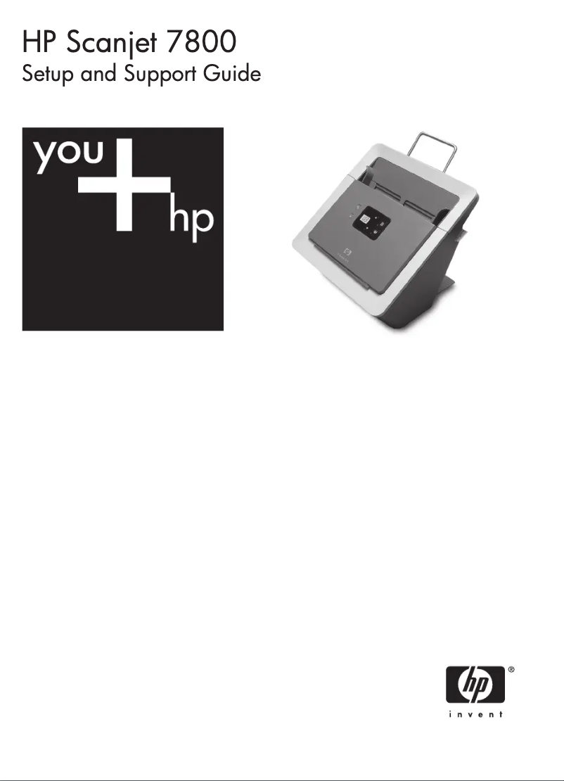 Page 1 de la notice Manuel utilisateur HP Scanjet 7800