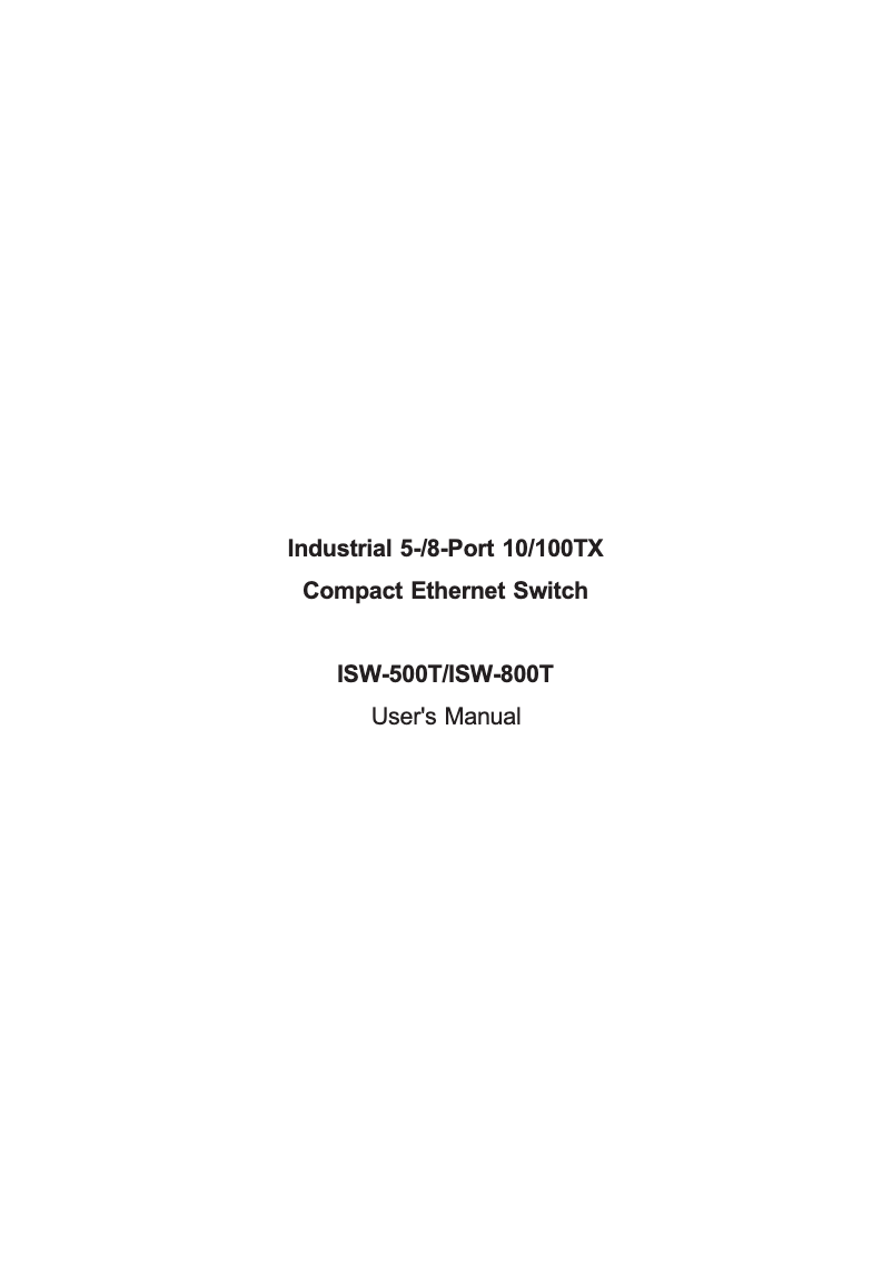 Page n°1 - Manuel utilisateur Planet ISW-500T