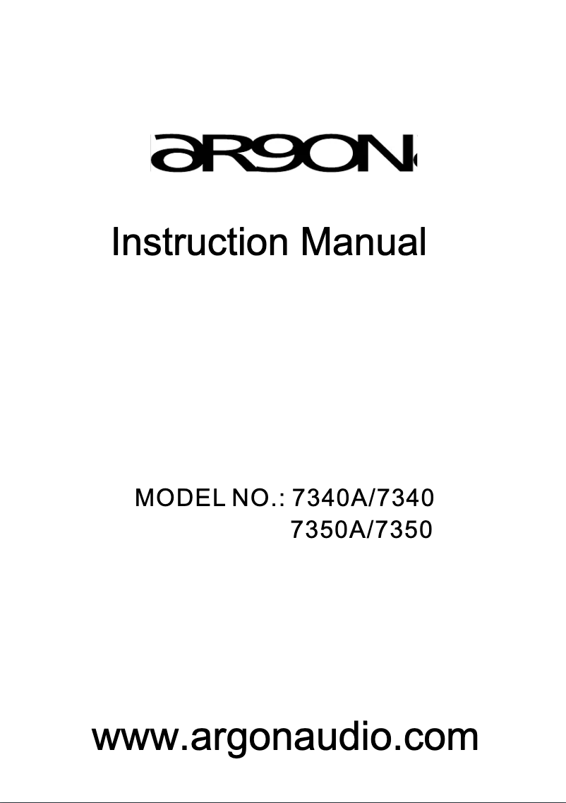 Página 1 del manual Manual de usuario Argon 7350