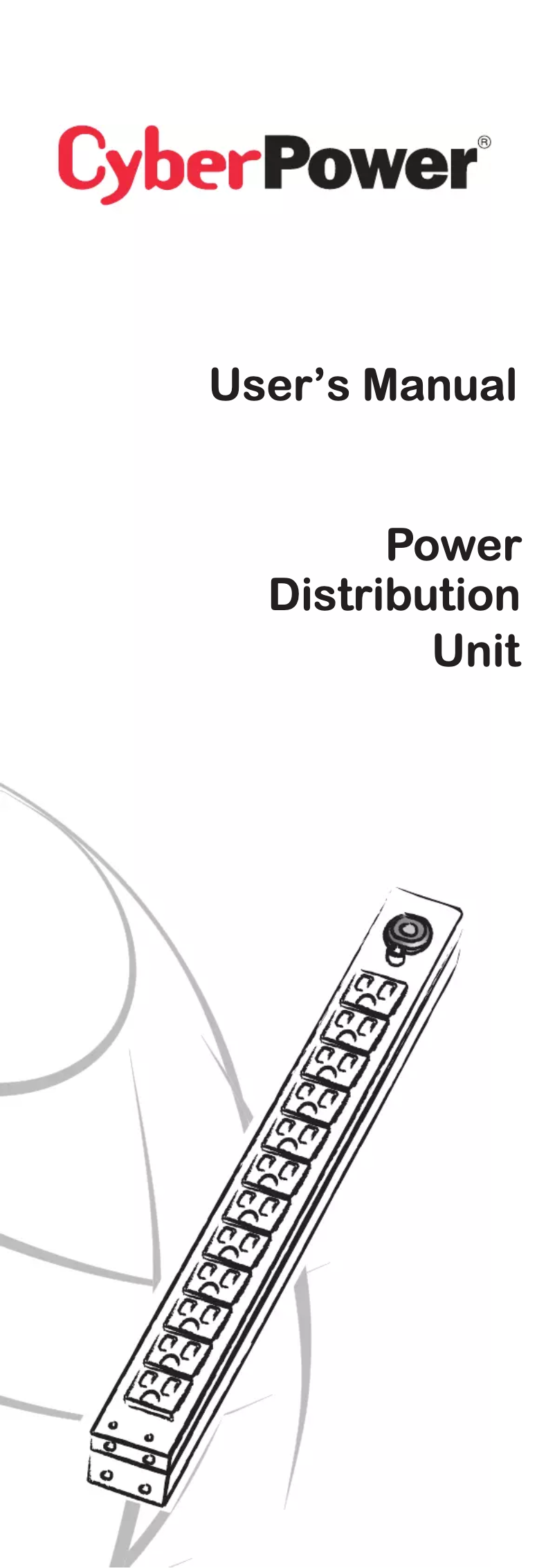 Page n°1 - Manuel utilisateur CyberPower PDU20B6F10R