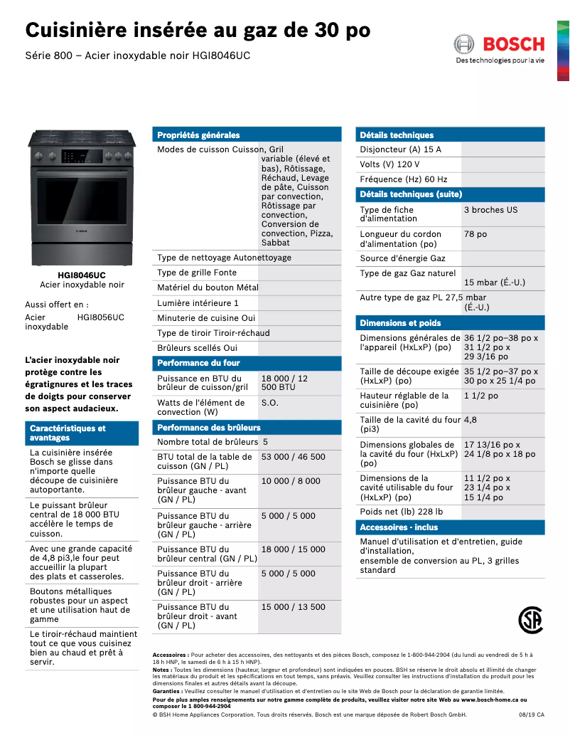 Image de la première page du manuel de l'appareil HGI8046UC