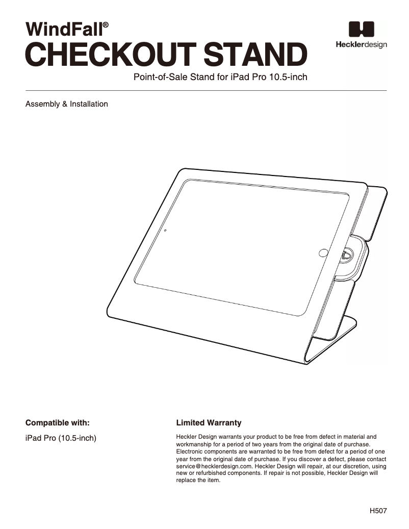 Page 1 de la notice Manuel utilisateur Heckler Design F133