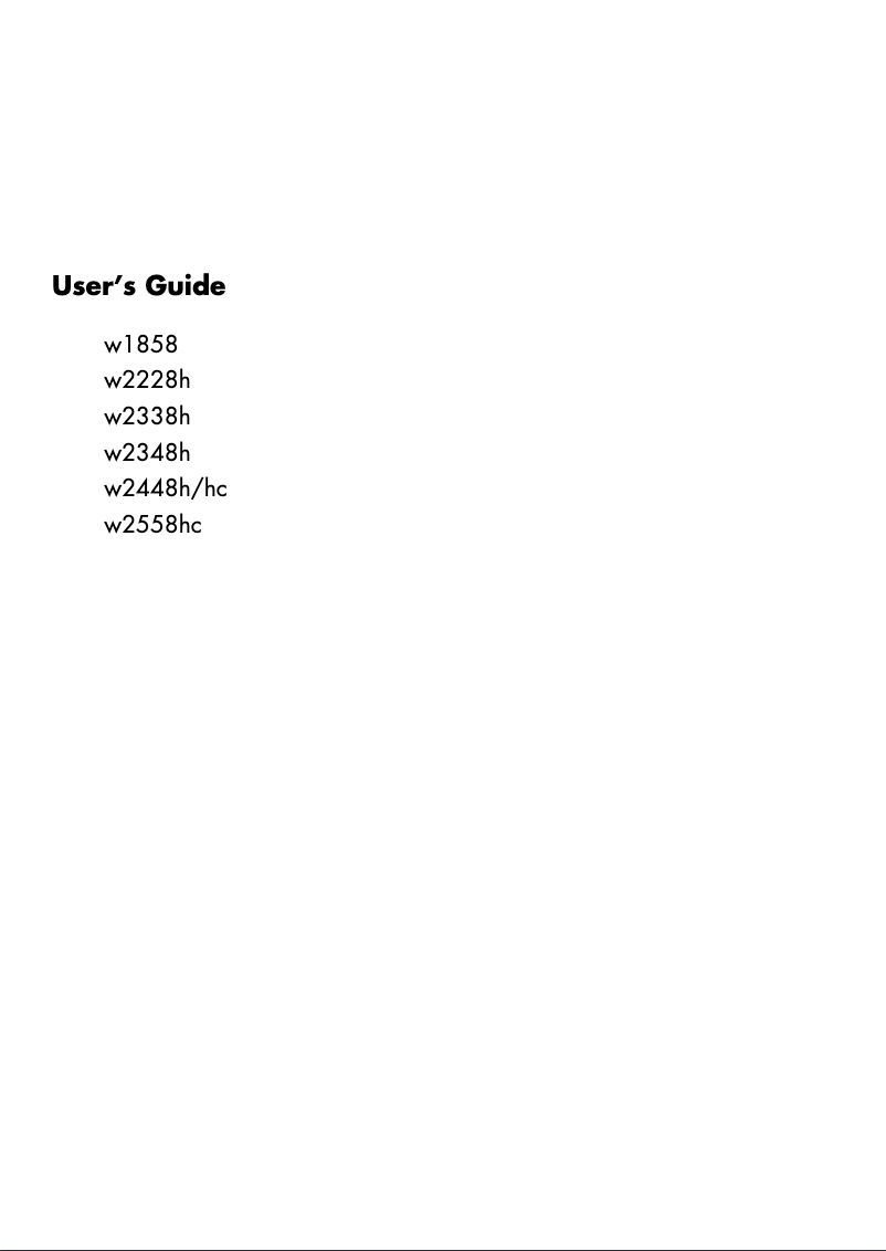 Page 1 de la notice Manuel utilisateur HP Pavilion w1858