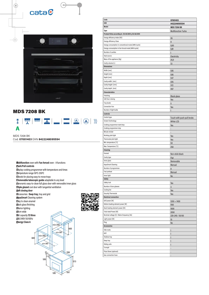 Image de la première page du manuel de l'appareil MDS 7208 BK