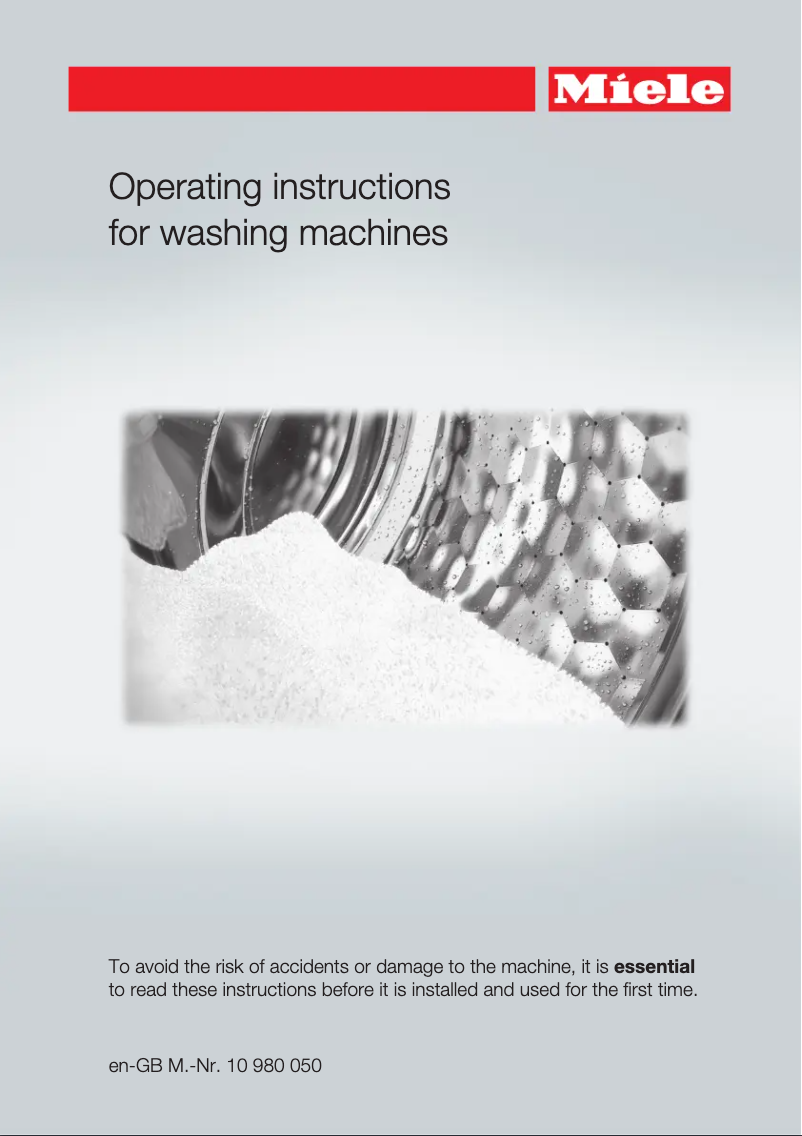 Page n°1 - Manuel utilisateur Miele WDB038 WPS Active Eco