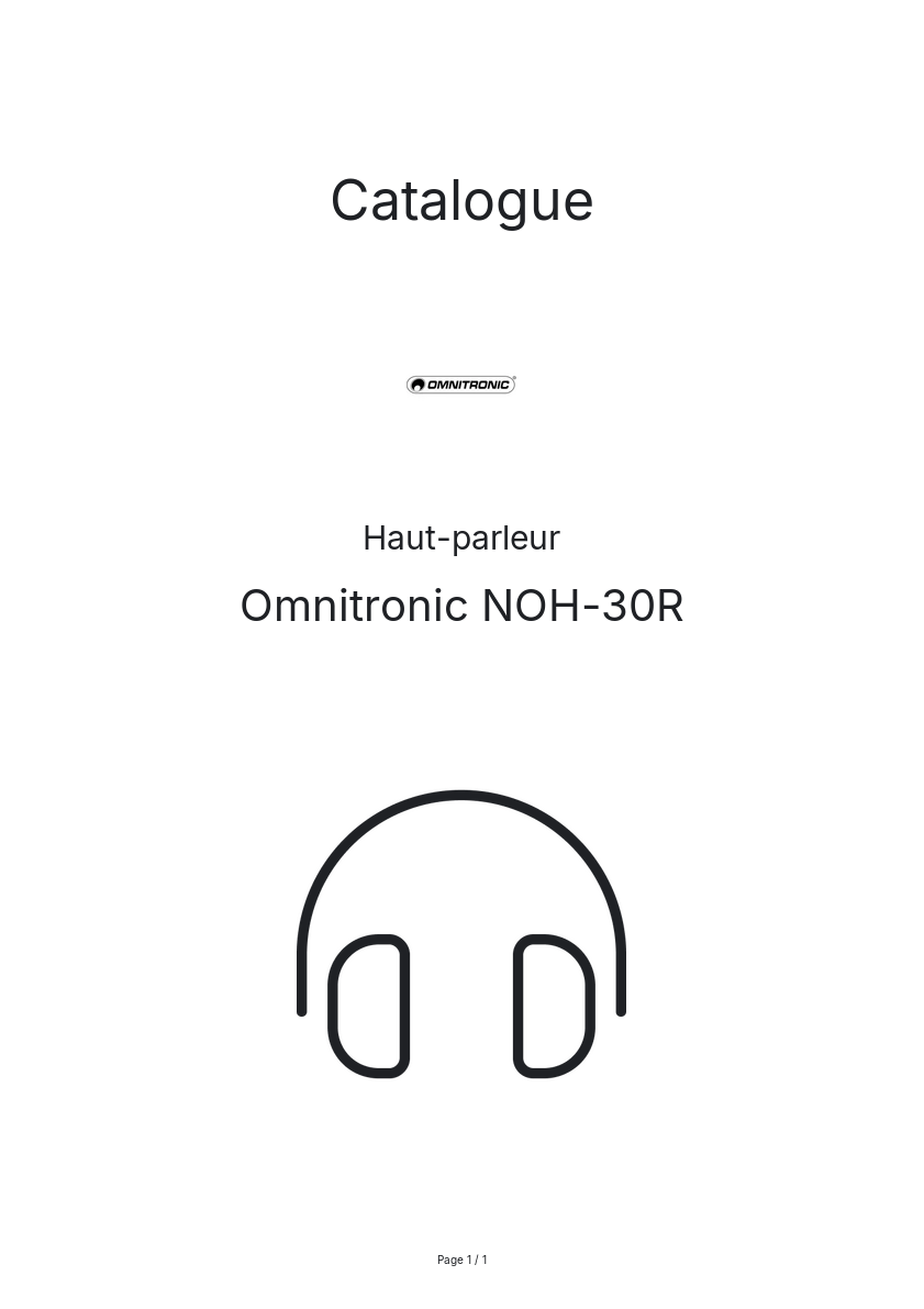 Page n°1 - Catalogue Omnitronic NOH-30R
