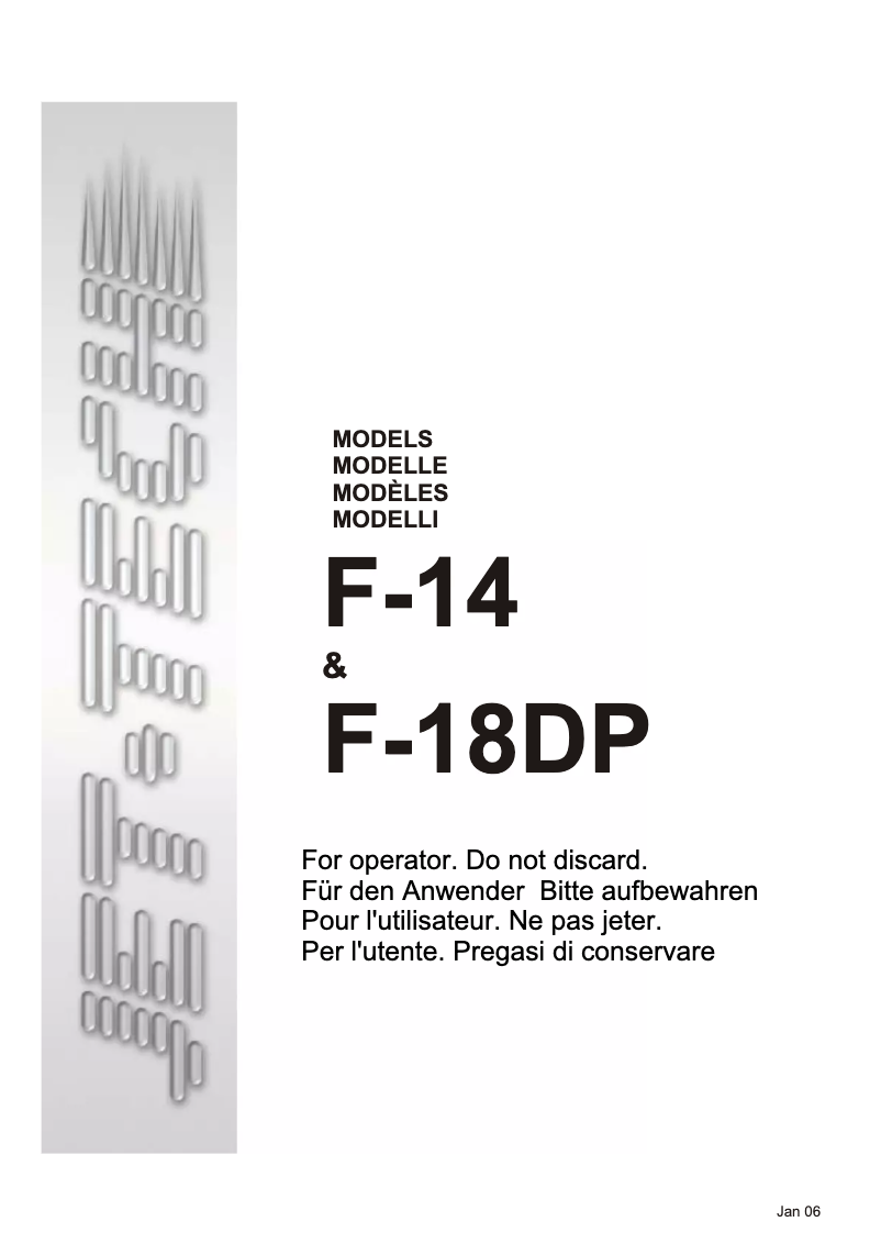 Image de la première page du manuel de l'appareil F-14