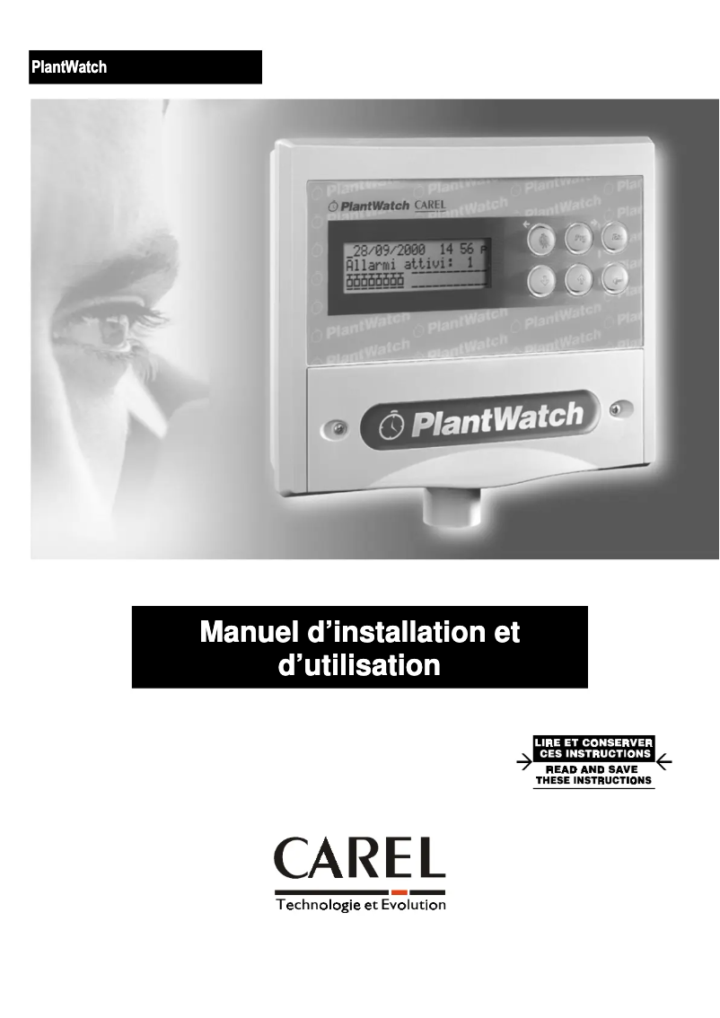 Página 1 del manual Manual de usuario Carel PlanWatch