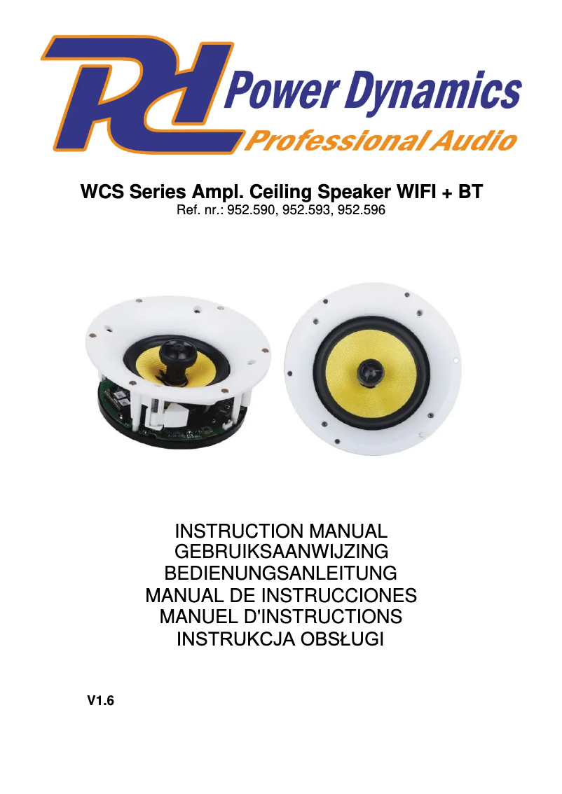 Página 1 del manual Manual de usuario Power Dynamics WCS80