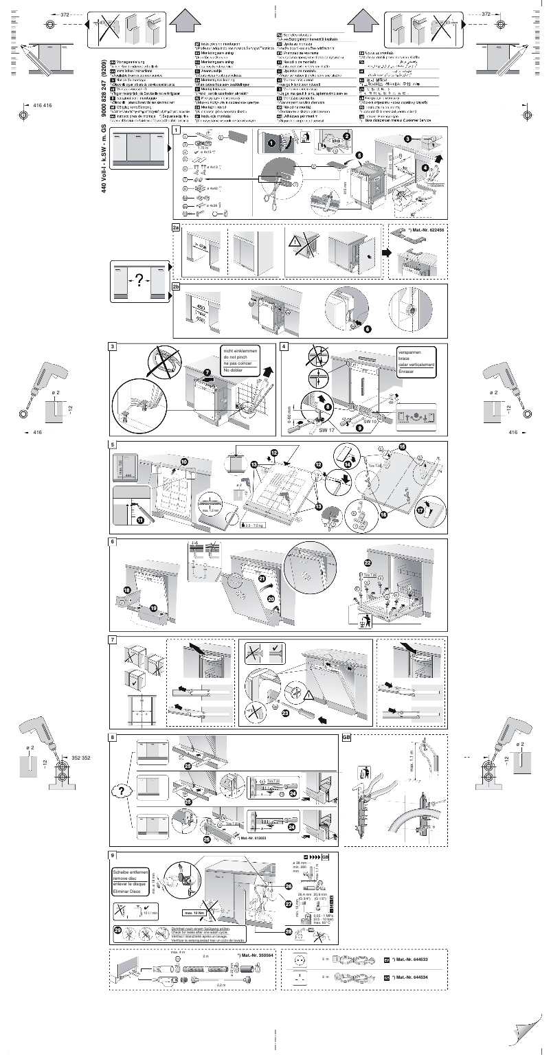 Page 1 de la notice Guide d'installation Neff S58M53X0EU