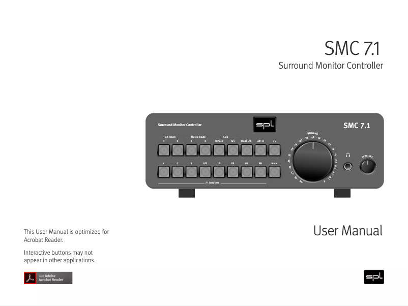 Página 1 del manual Manual de usuario SPL SMC 7.1