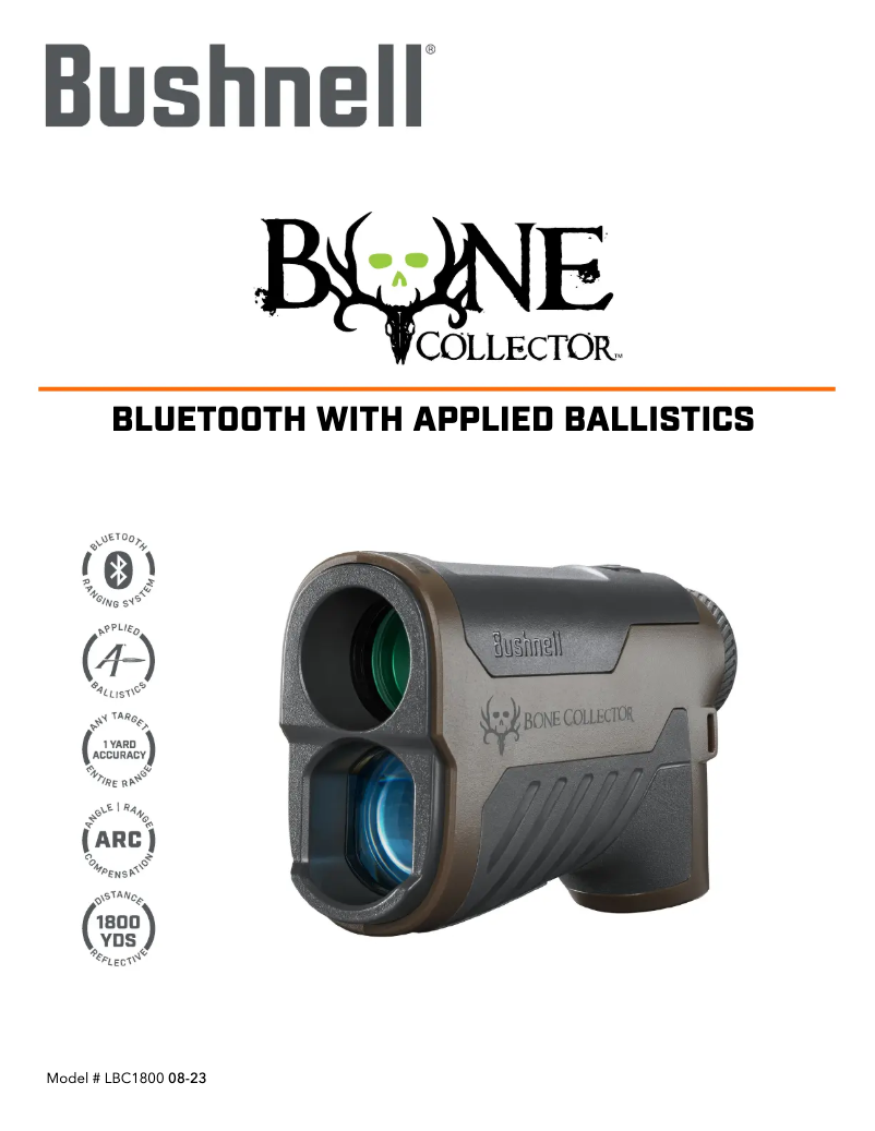 Image de la première page du manuel de l'appareil Bone Collector 1800