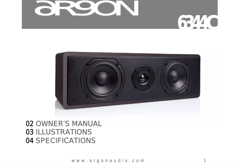 Page n°1 - Manuel utilisateur Argon 6344C
