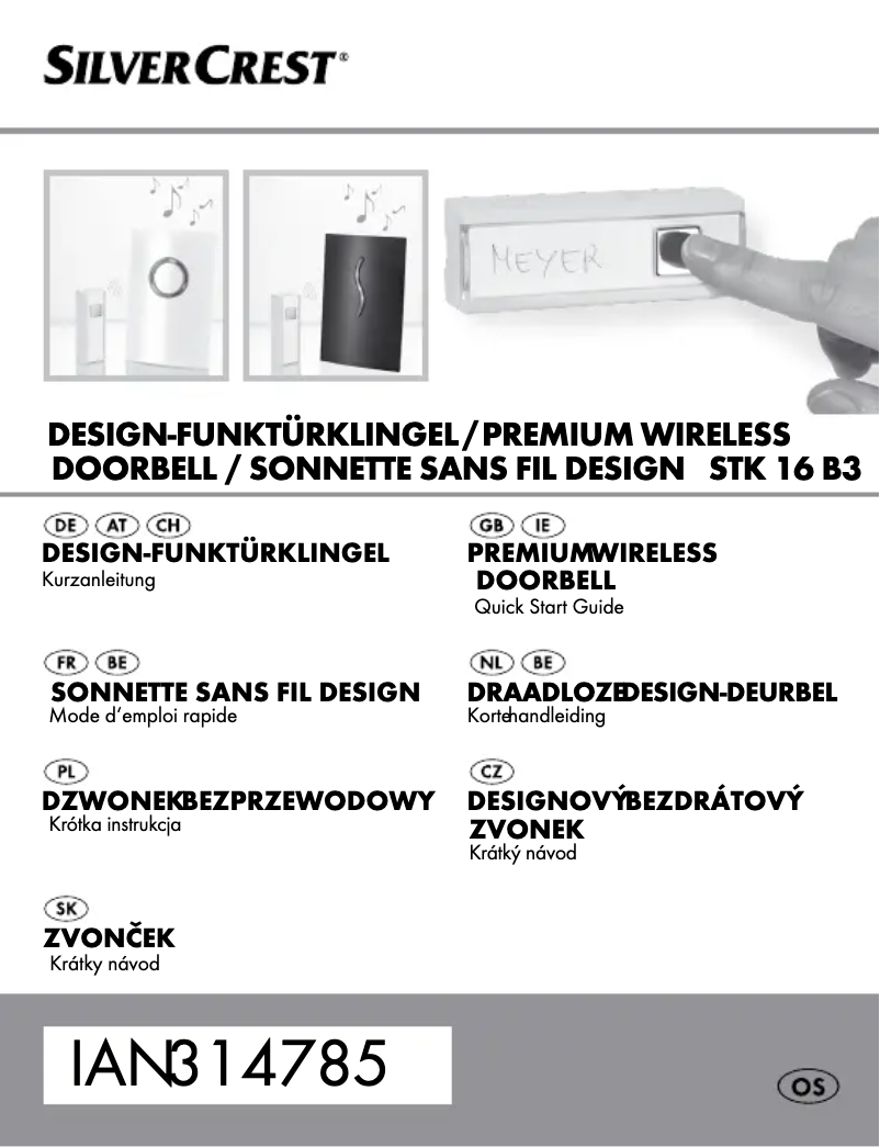 Page n°1 - Manuel utilisateur SilverCrest STK 16 B3