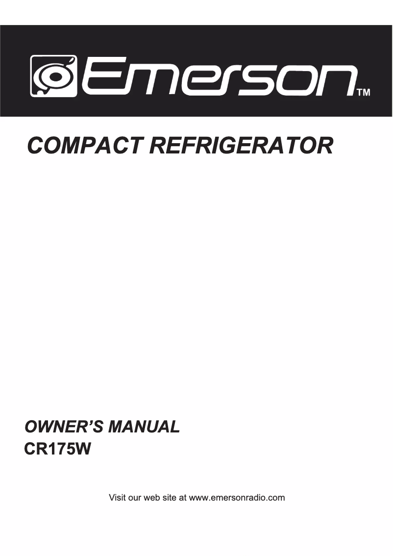 Image de la première page du manuel de l'appareil CR175B