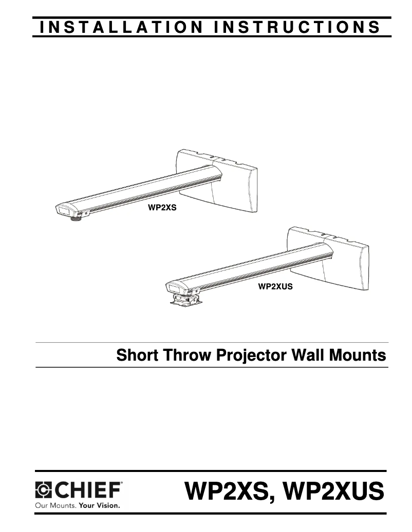 Página 1 del manual Manual de usuario Chief WP21S