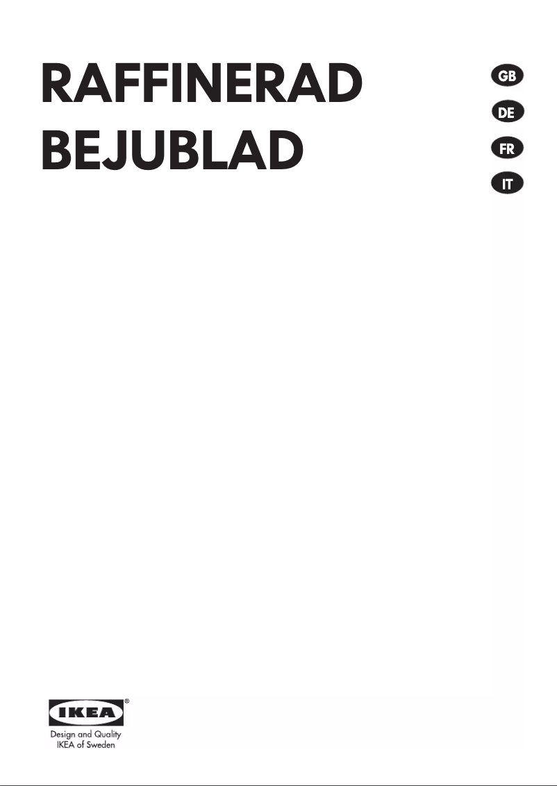 Página 1 del manual Manual de usuario Ikea RAFFINERAD 903.009.52