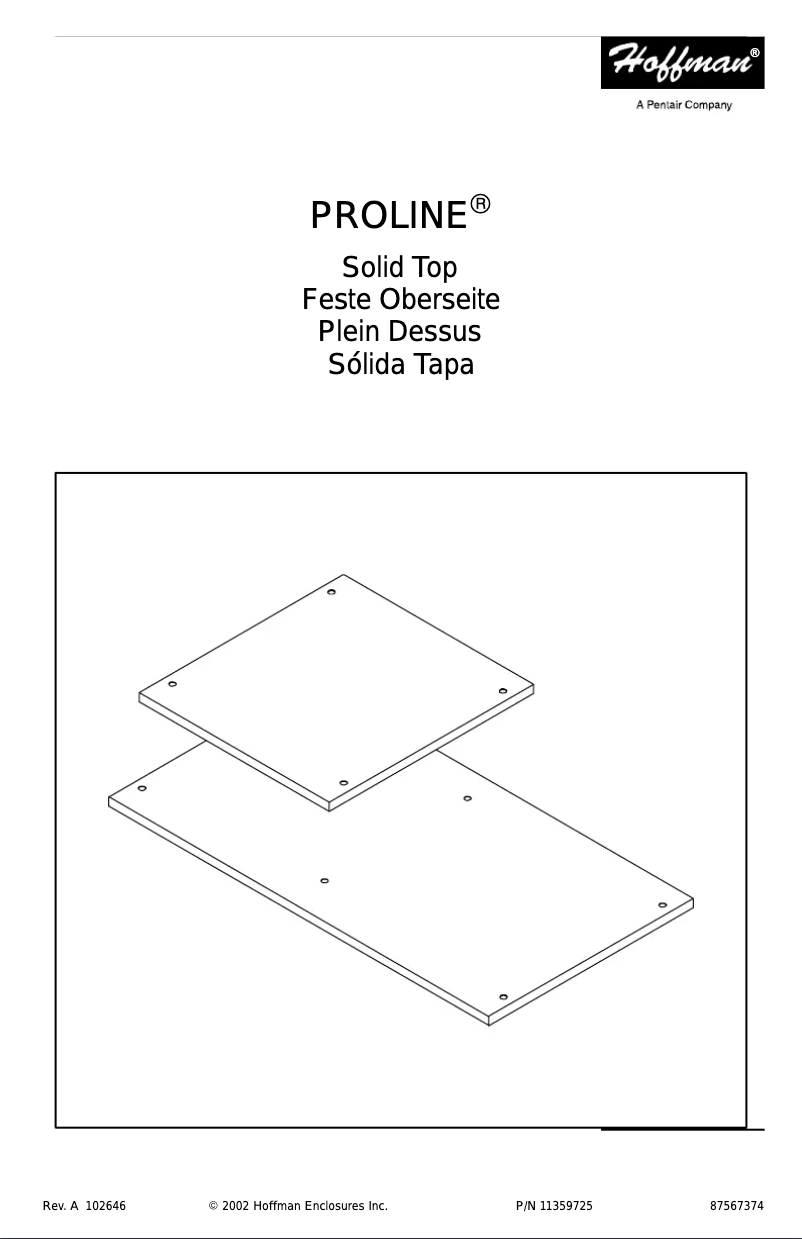 Page 1 de la notice Manuel utilisateur Hoffman PT106
