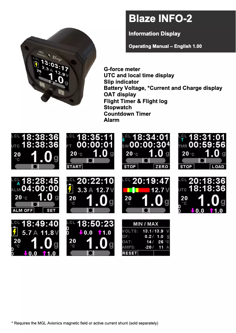 Image de la première page du manuel de l'appareil INFO-2