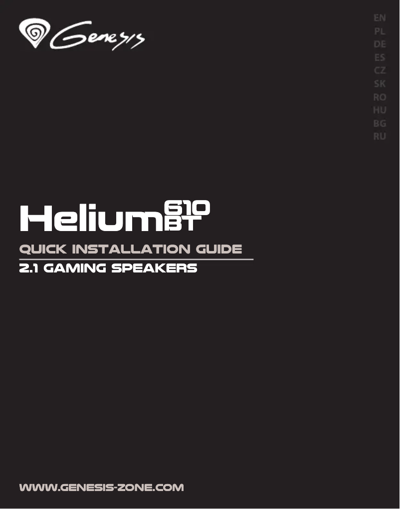 Página 1 del manual Manual de usuario Genesis Helium 610BT