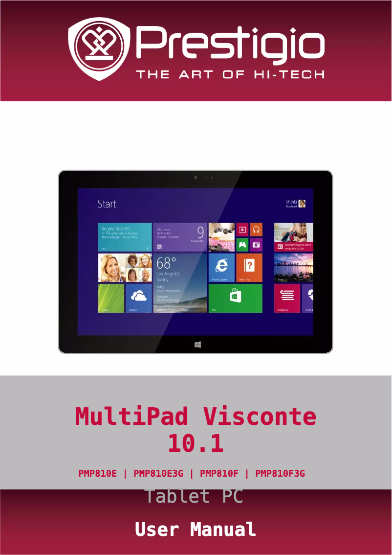 Image de la première page du manuel de l'appareil MultiPad Visconte 10.1 PMP810F