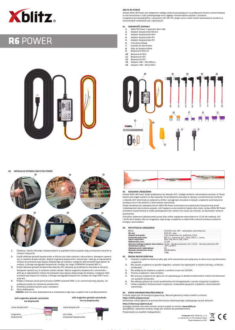 Imagen de la primera página del manual del dispositivo R6 Power