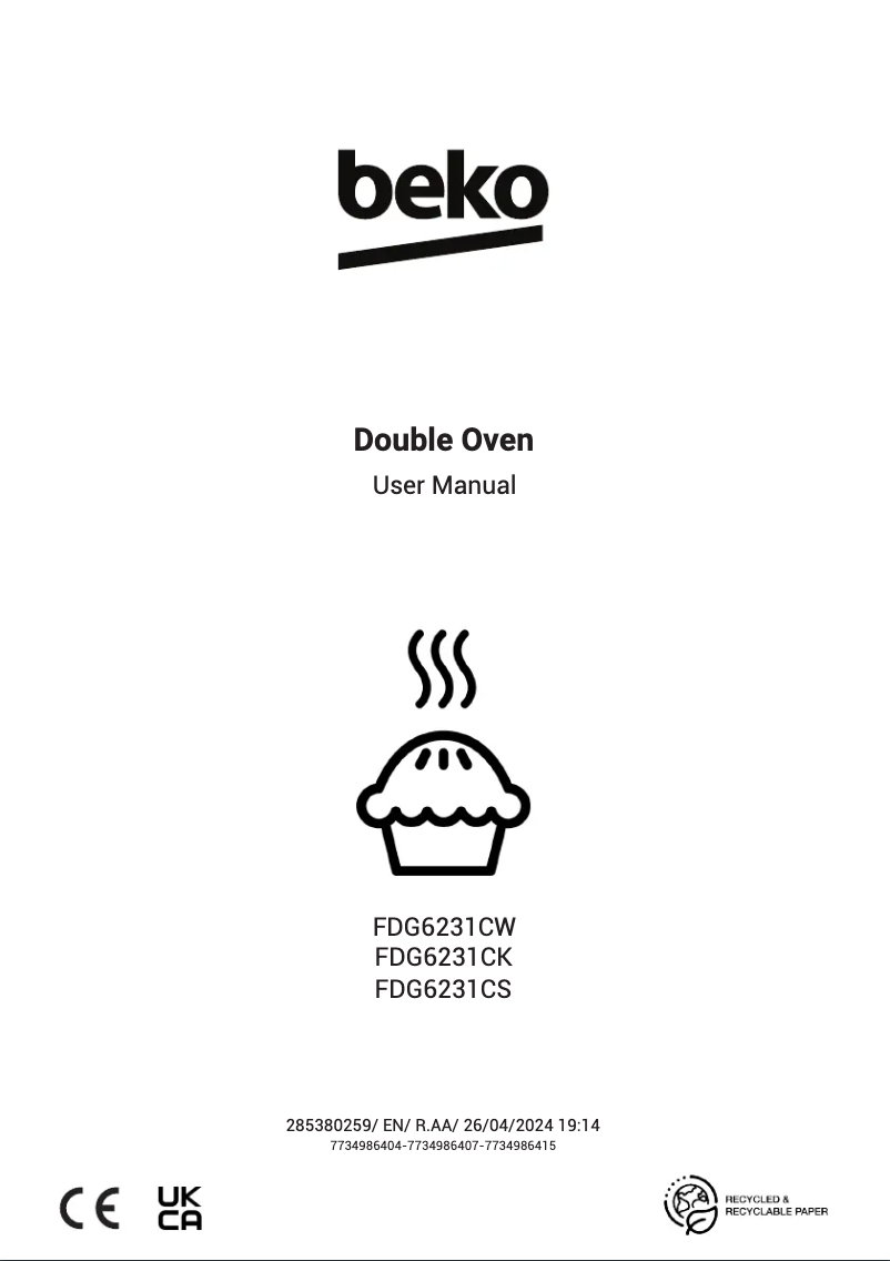 Página 1 del manual Manual de usuario Beko FDG6231CK