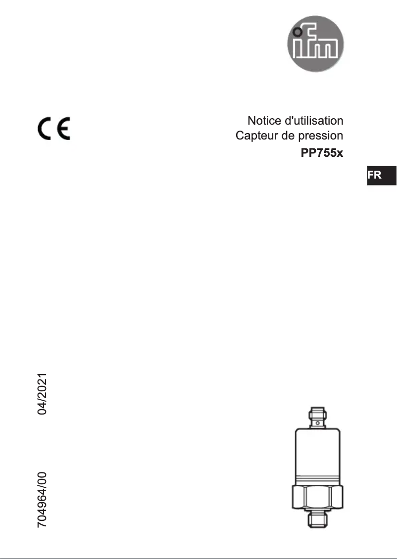 Page n°1 - Manuel utilisateur IFM PP7556