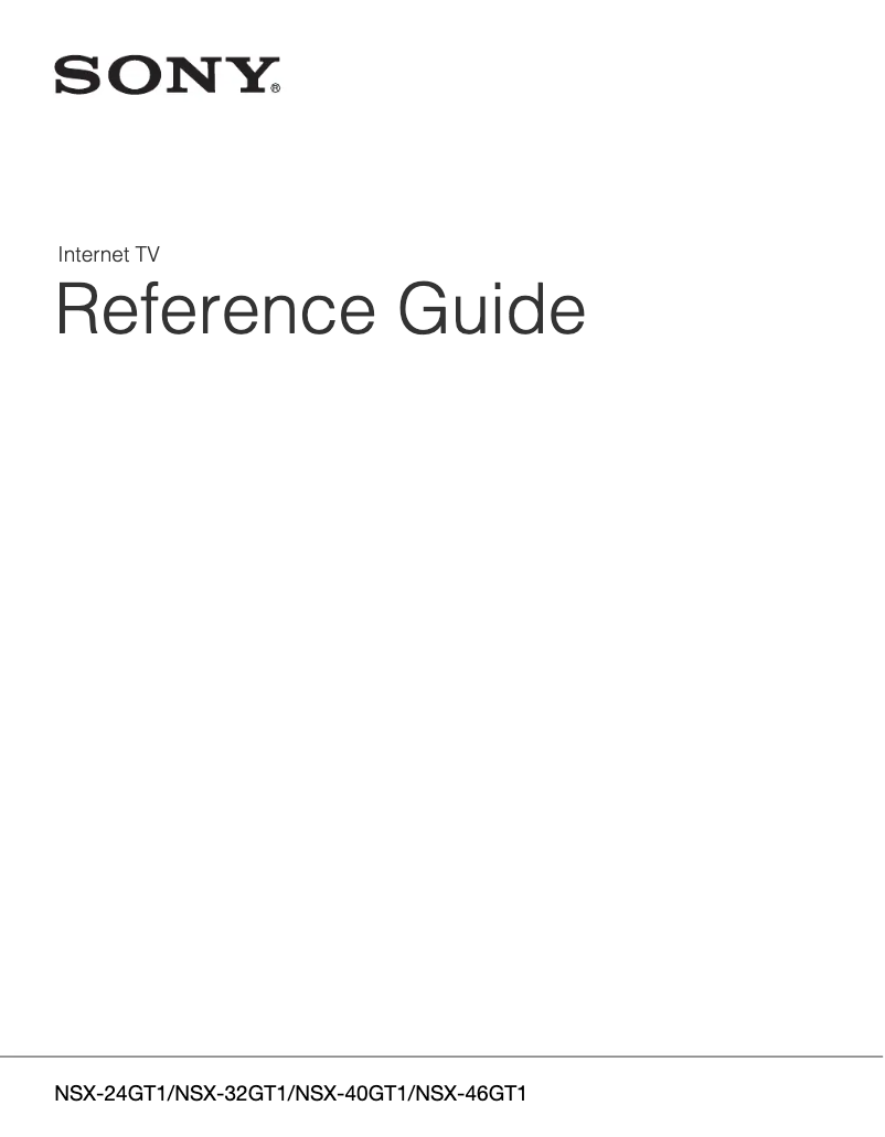 Página 1 del manual Manual de usuario Sony NSX-40GT1