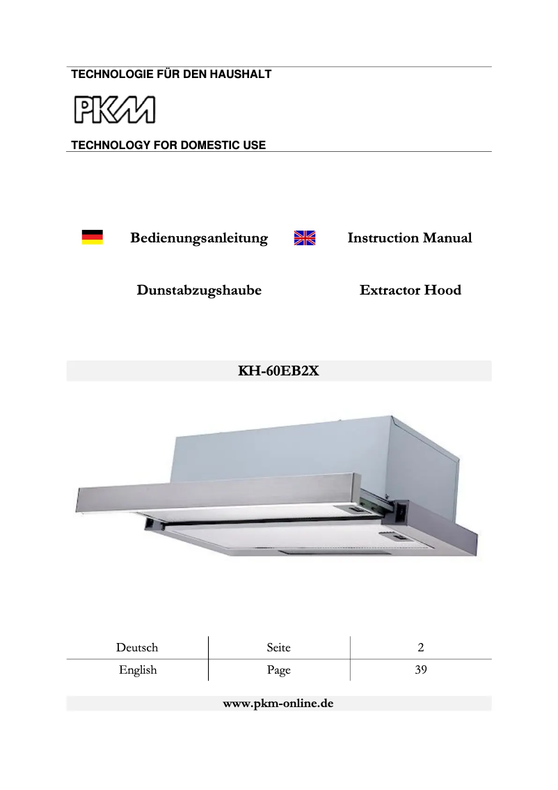 Page n°1 - Manuel utilisateur PKM KHU-60EB2X