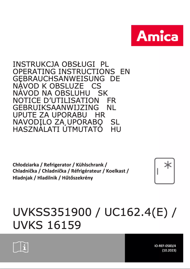Page n°1 - Label énergétique Amica UC162.4