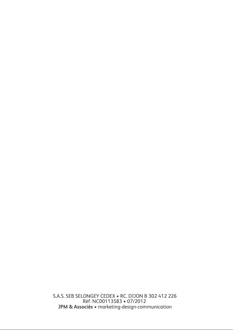 Page 1 de la notice Manuel utilisateur Tefal Uno OF1102