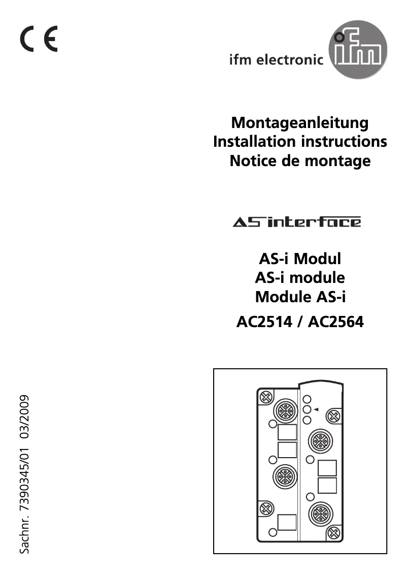 Page n°1 - Manuel utilisateur IFM AC2514