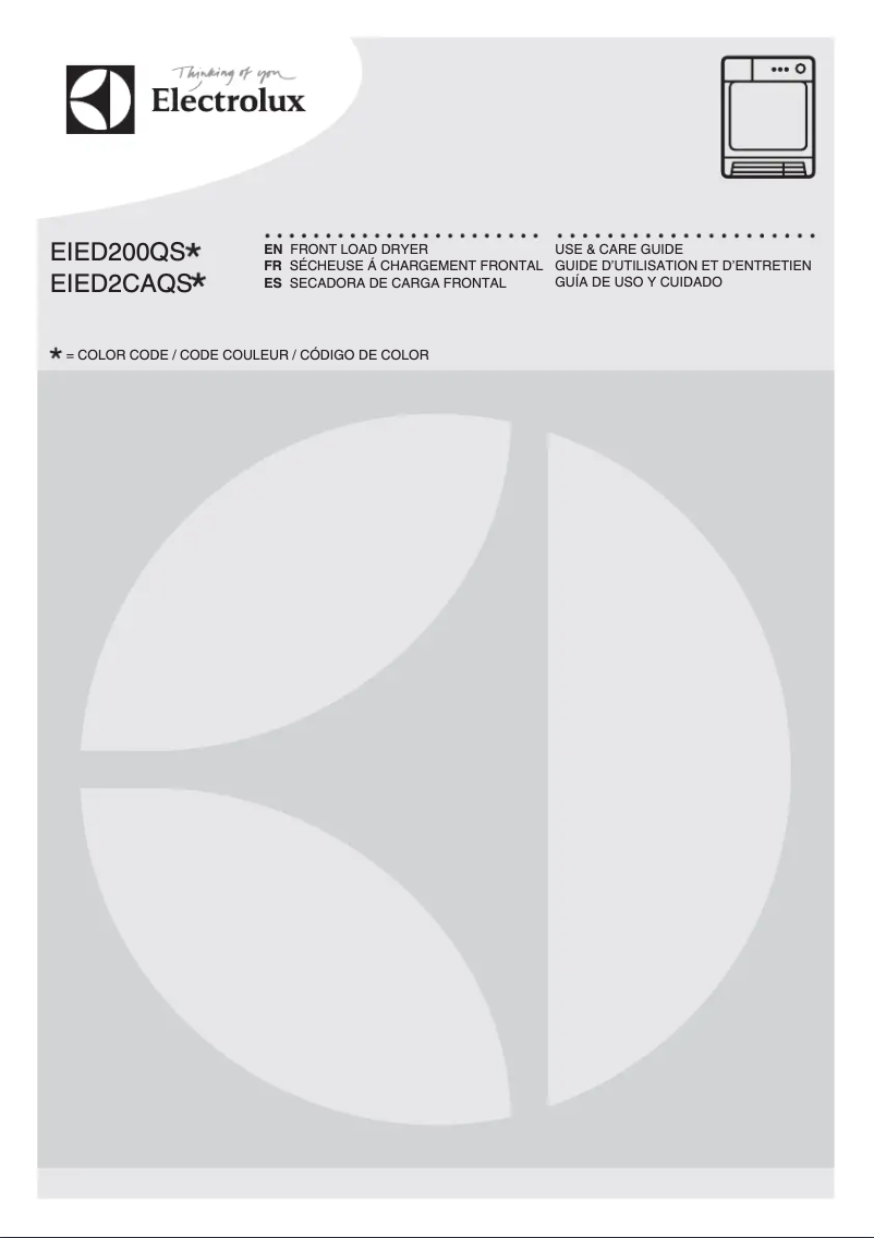 Page n°1 - Manuel utilisateur Electrolux EIED200QSW