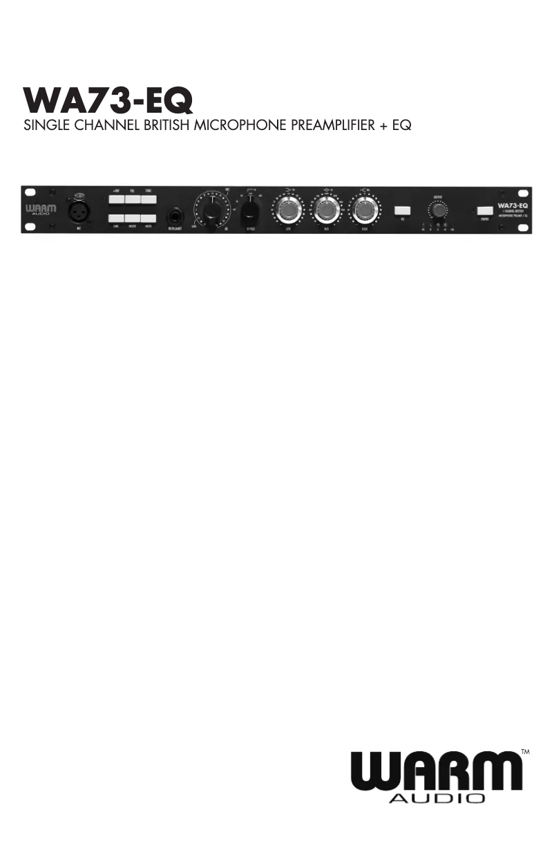 Página 1 del manual Manual de usuario Warm Audio WA73-EQ