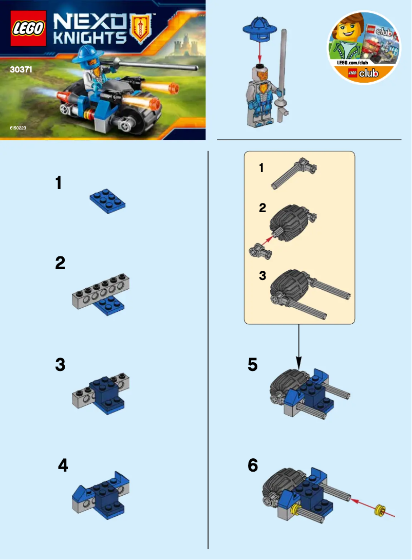 Page 1 de la notice Manuel utilisateur Lego Nexo Knights 30371