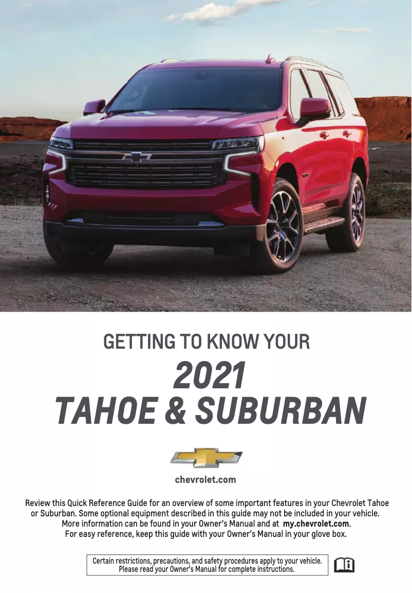 Image de la première page du manuel de l'appareil Tahoe (2021)