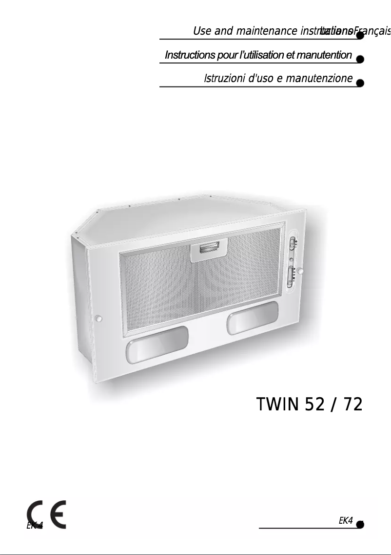 Page n°1 - Manuel utilisateur M-System EK-4 TWIN 72