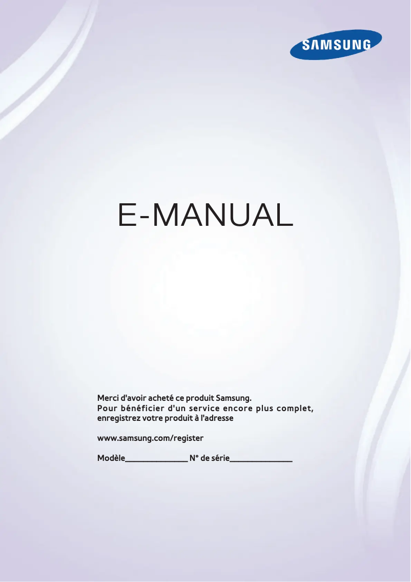 Image de la première page du manuel de l'appareil UE46F8000