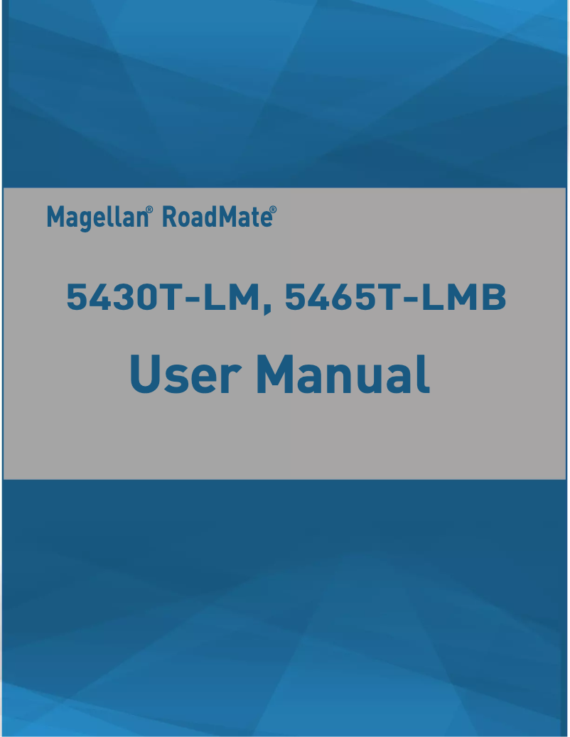 Image de la première page du manuel de l'appareil RoadMate 5430T-LM