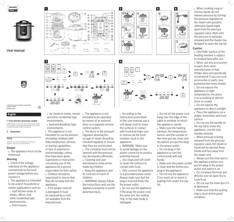 Página 1 del manual Manual de usuario Philips Viva Collection HD2237