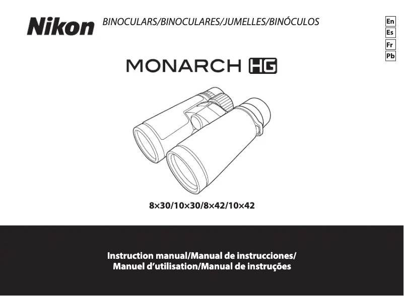 Image de la première page du manuel de l'appareil Monarch HG 10x42