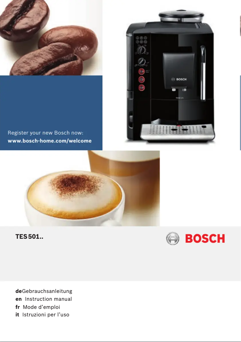 Image de la première page du manuel de l'appareil VeroCafe TES50159DE